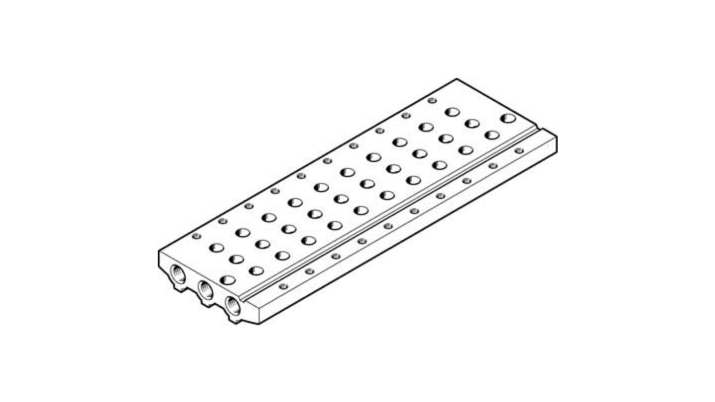 Bloque distribuidor neumático Festo, M5 mm entrada, M5 salida