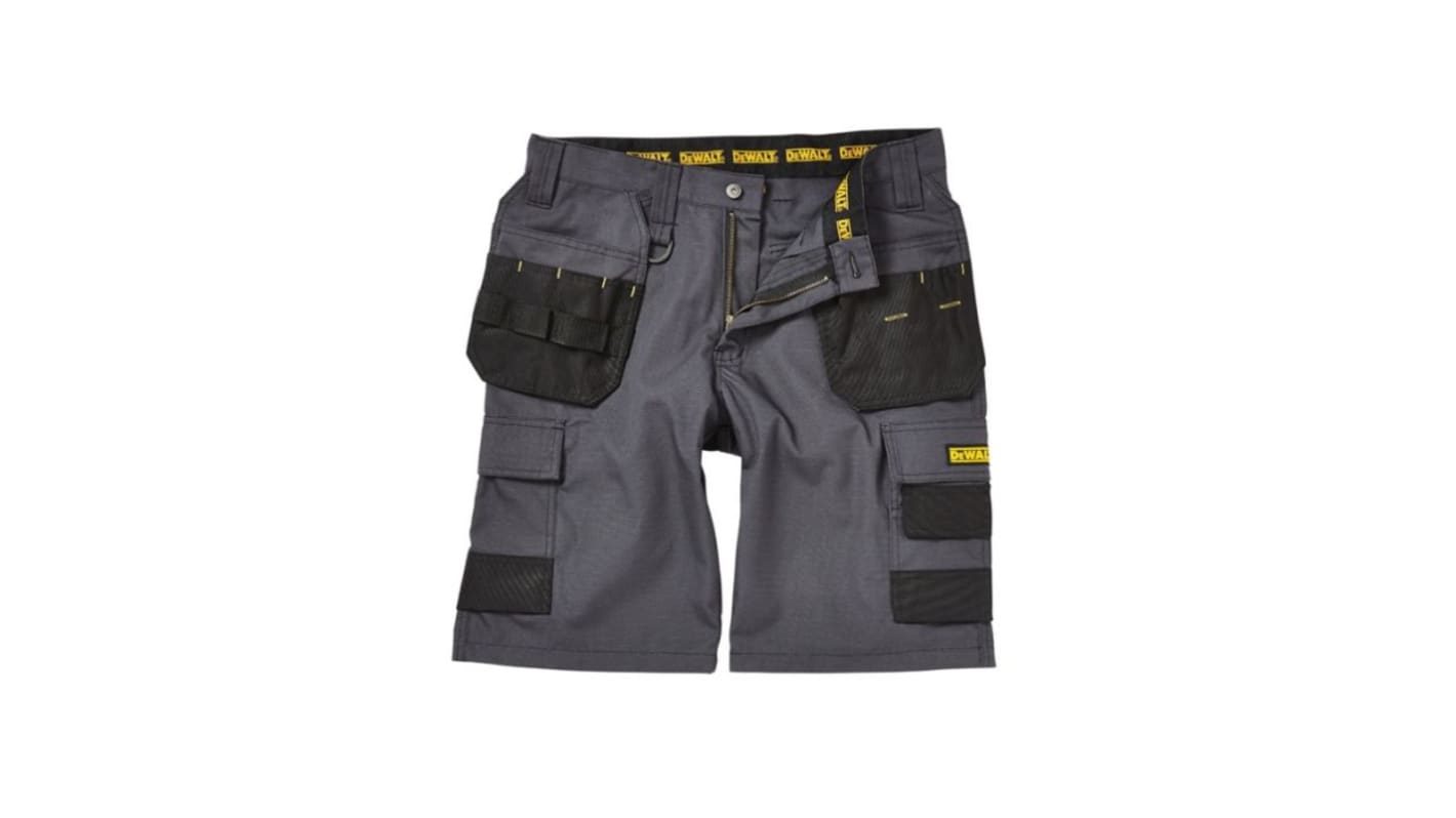 Pantaloncini da lavoro di col. Grigio DeWALT Cheverley Short, vita 32poll  Unisex, in Policotone