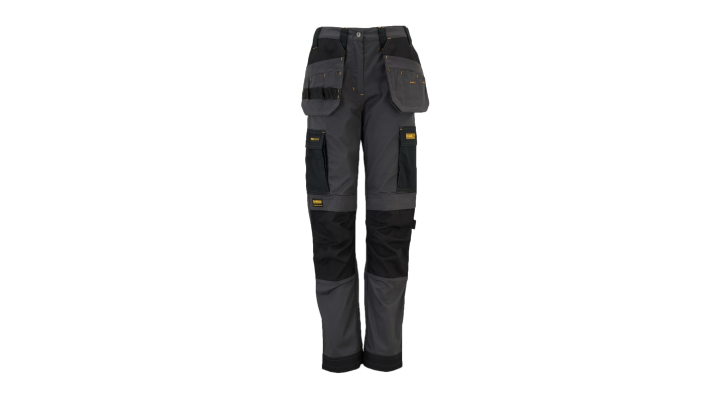 Pantalon de travail DeWALT Roseville, 36cm Femme, Noir, Gris en Polyester, Microporeux (respirant)