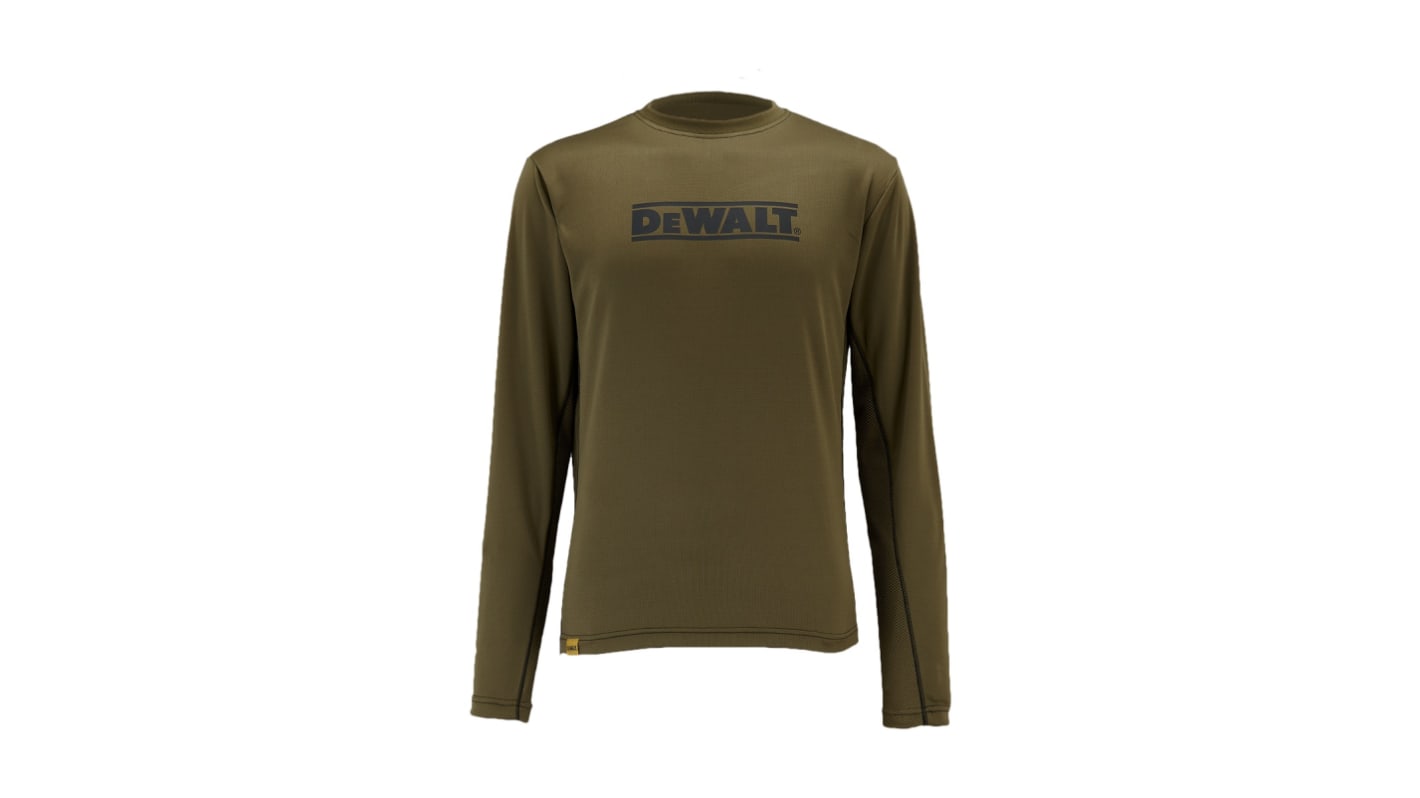 DeWALT Green Polyester Long Sleeve T-Shirt, UK- L, EUR- L