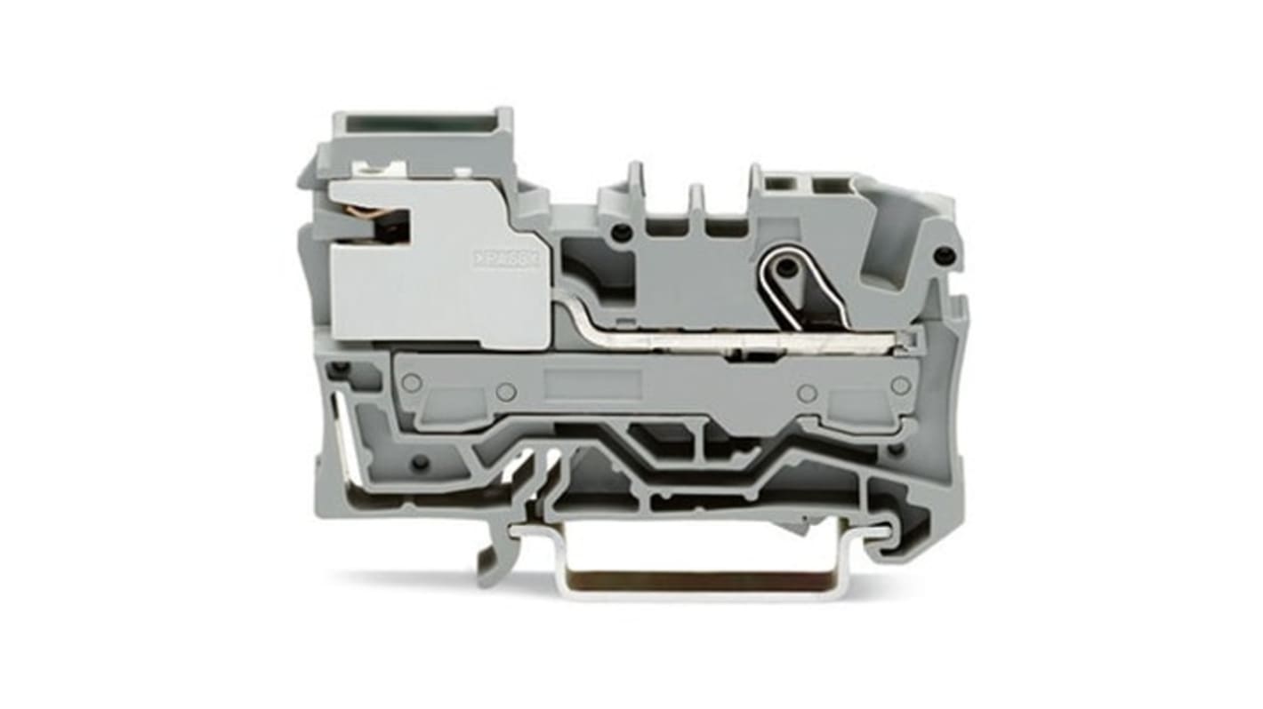 Wago TOPJOB S Series Grey Disconnect Terminal Block, 6mm², 1-Level, Push In Termination
