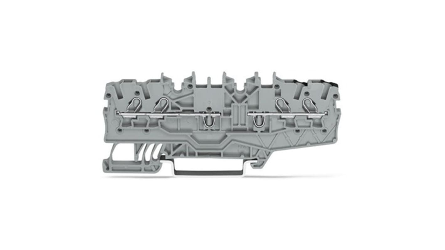 Wago TOPJOB S Series Grey DIN Rail Terminal Block, 1mm², 1-Level, Push-In Cage Clamp Termination, ATEX, EAC Ex, IECEx