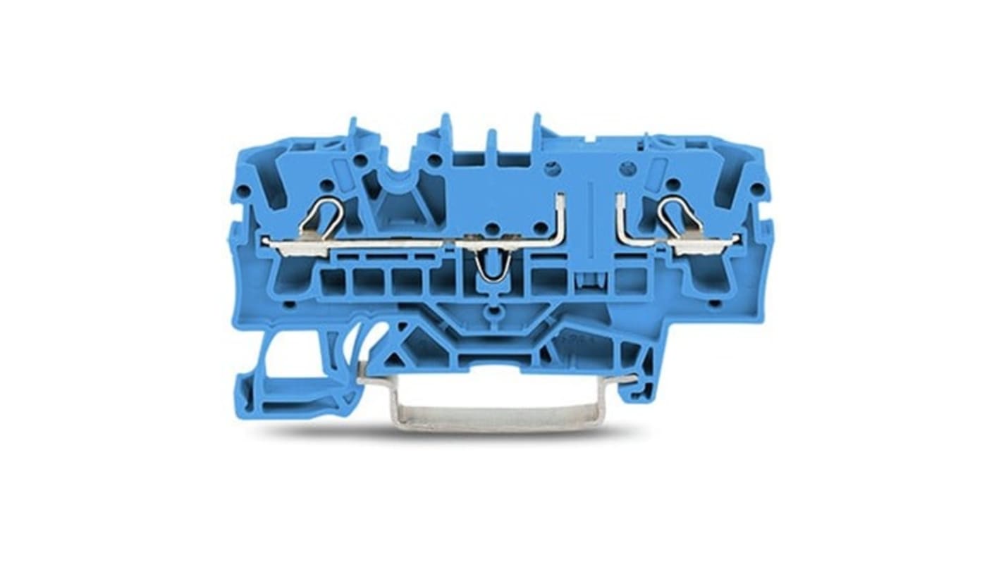 Wago TOPJOB S Series Blue DIN Rail Terminal Block, 2.5mm², 1-Level, Push In Termination, ATEX, CSA, IECEx