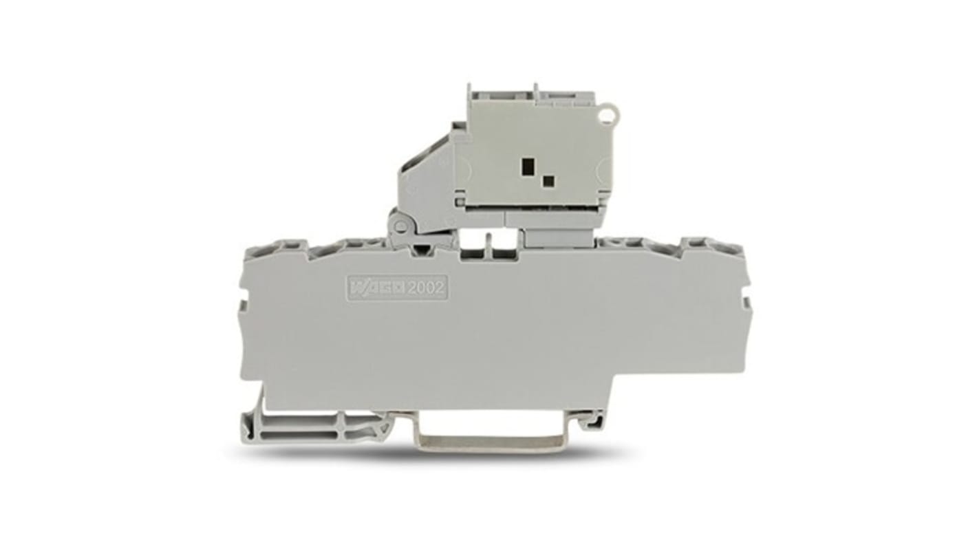 Wago TOPJOB S Series Grey Fuse Terminal Block, 2.5mm², 1-Level, Push In Termination, Fused, ATEX, CSA, IECEx