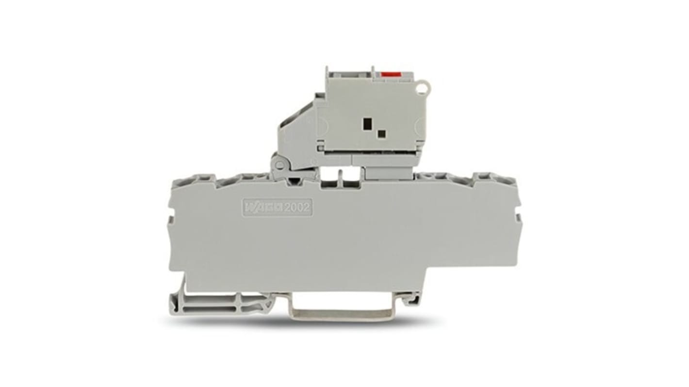 Wago TOPJOB S Series Grey Fuse Terminal Block, 2.5mm², 1-Level, Push In Termination, Fused, ATEX, CSA, IECEx