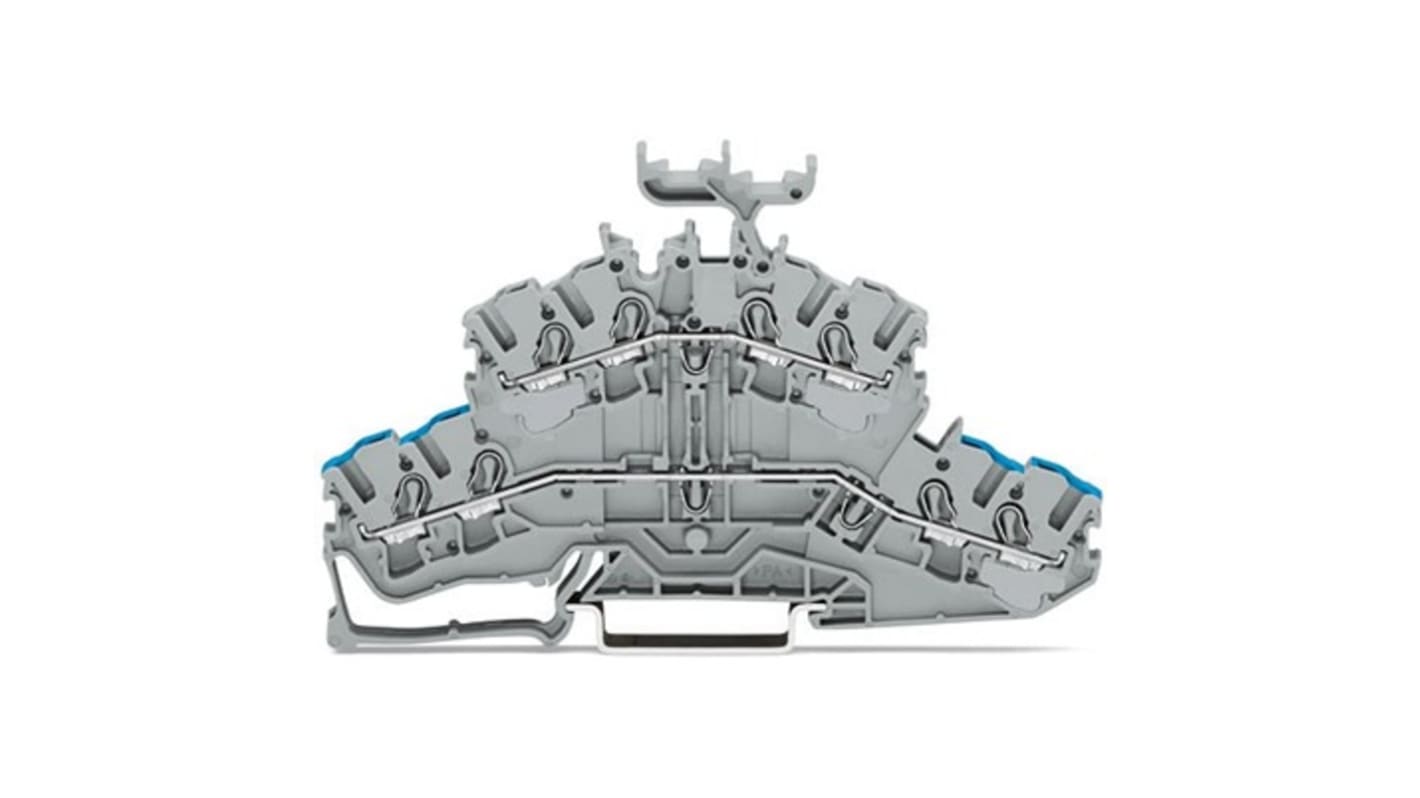 Wago TOPJOB S Series Grey Double Level Terminal Block, 2.5mm², 2-Level, Push In Termination, ATEX, CSA, IECEx