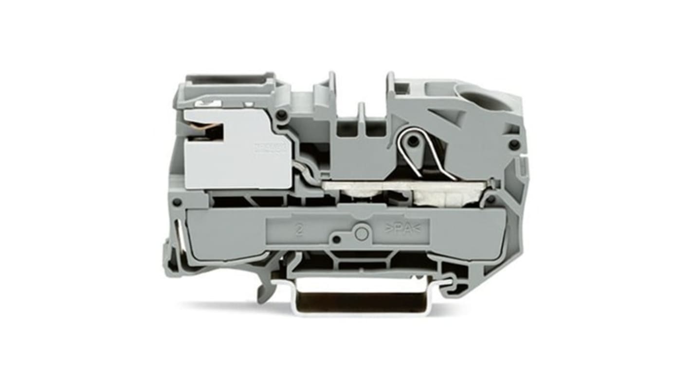 Wago TOPJOB S Series Grey Disconnect Terminal Block, 16mm², 1-Level, Push In Termination