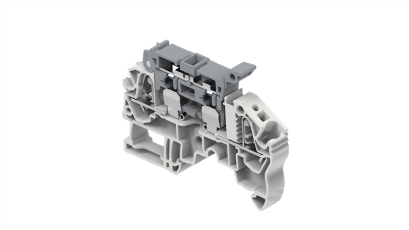 Entrelec 1SNK7084 Anschlussklemmenblock Grau, 0.5 – 6mm², Feder