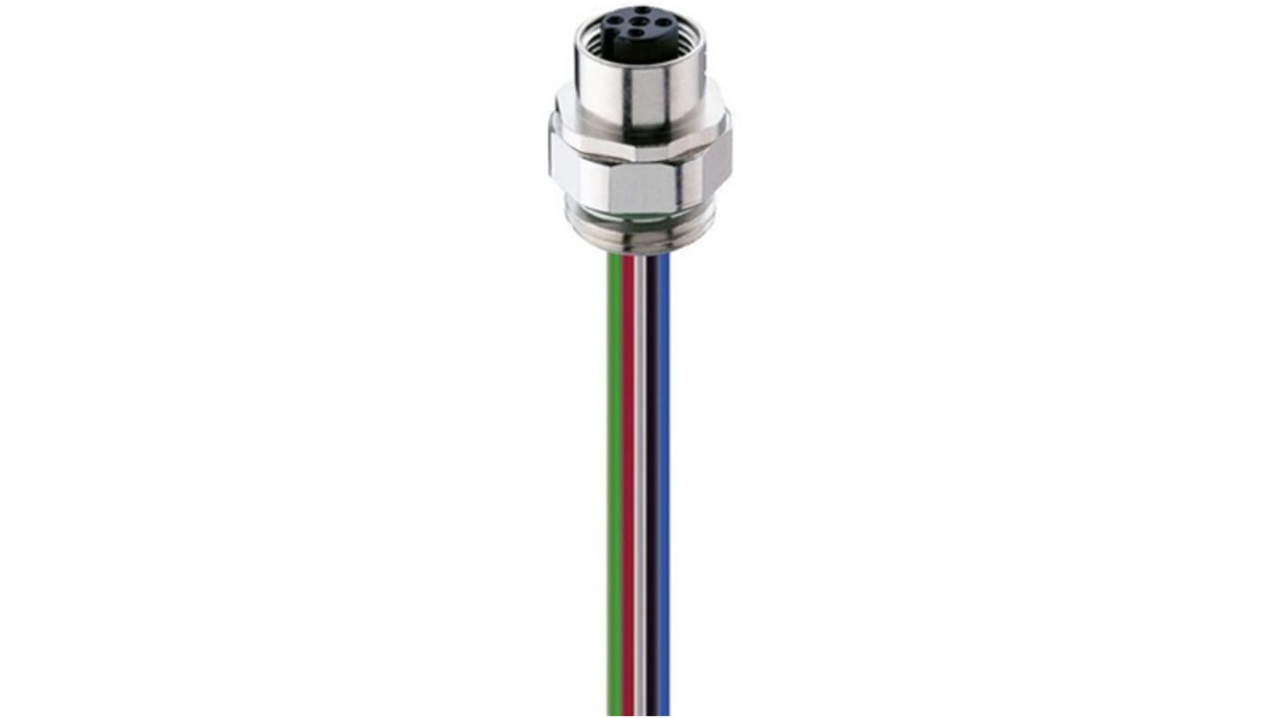 Conector Lumberg Automation hembra serie 0936 DFC de 5 vías hembra, Montaje frontal, IP65, IP67