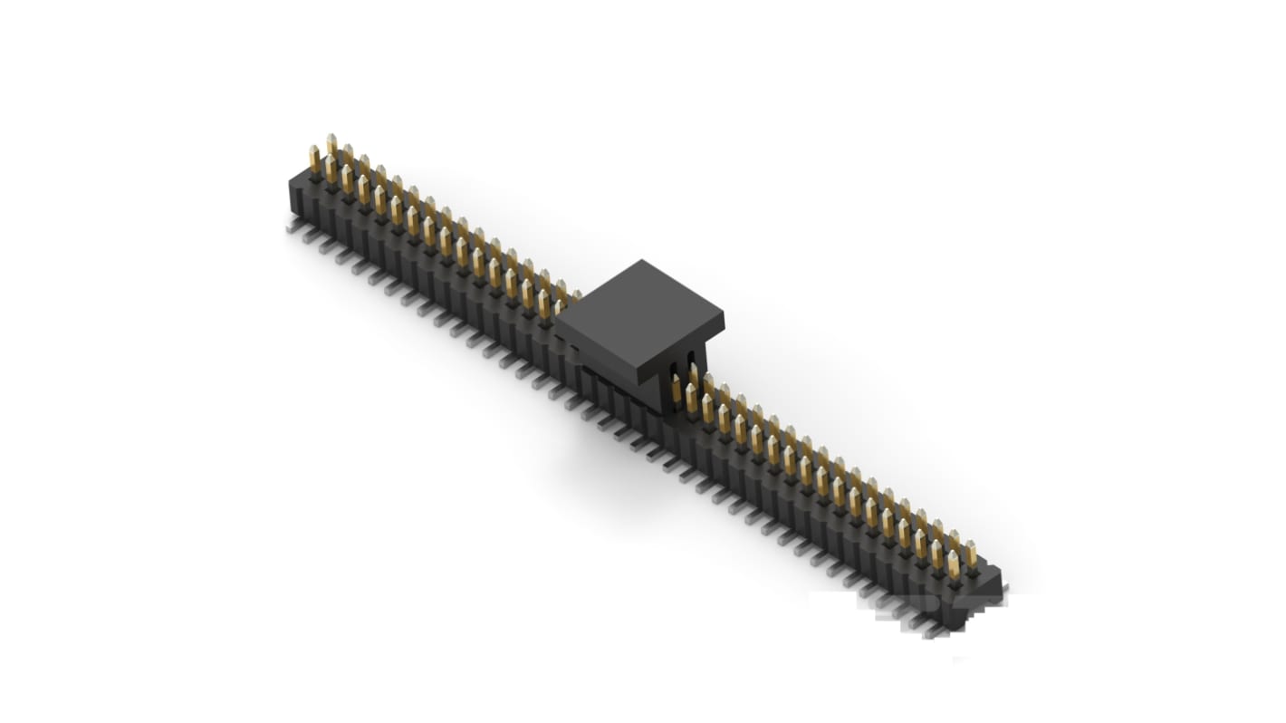 TE Connectivity 1MM-HU Series Vertical Board Mount PCB Header, 12 Contact(s), 1mm Pitch, 2 Row(s), Unshrouded