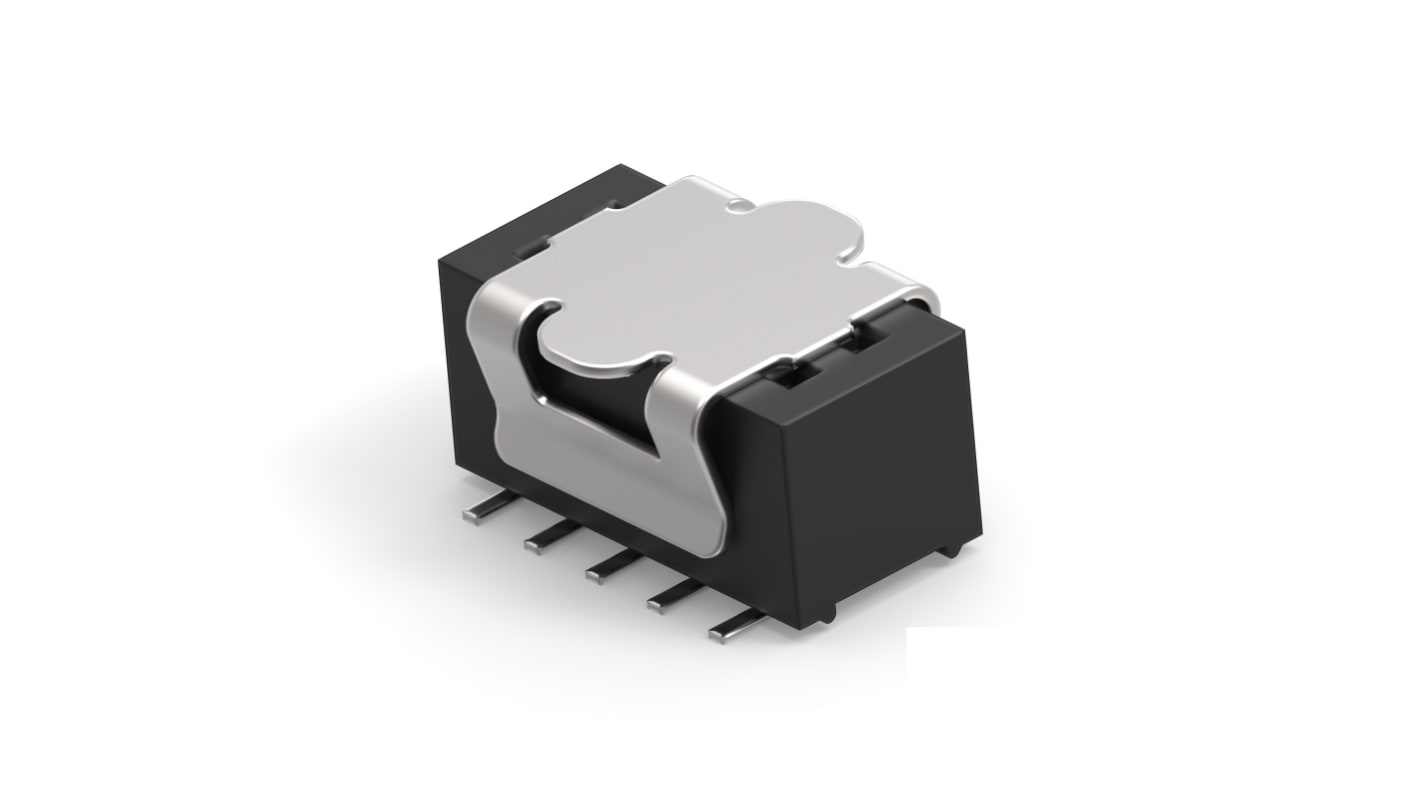 TE Connectivity 1MM-R Series Vertical Board Mount PCB Socket, 10-Contact, 2-Row, 1mm Pitch, Surface Mount Termination