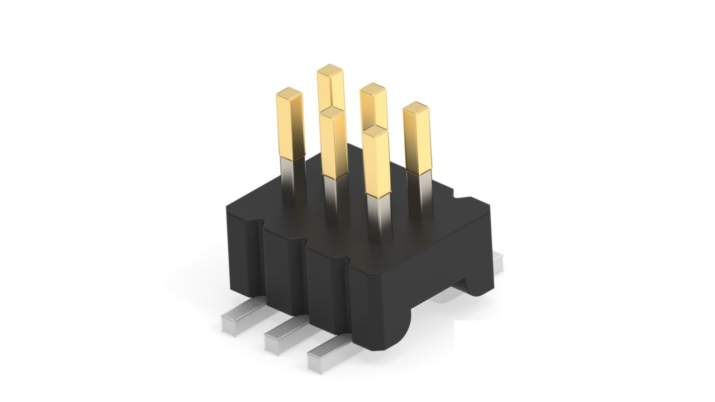 TE Connectivity 5-2331929 Series Vertical Board Mount PCB Header, 10 Contact(s), 1mm Pitch, 2 Row(s), Unshrouded