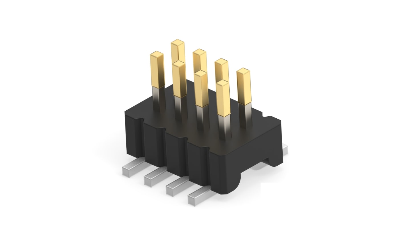 TE Connectivity 基板接続用ピンヘッダ 10極 1mm 2列 5-2331929-4