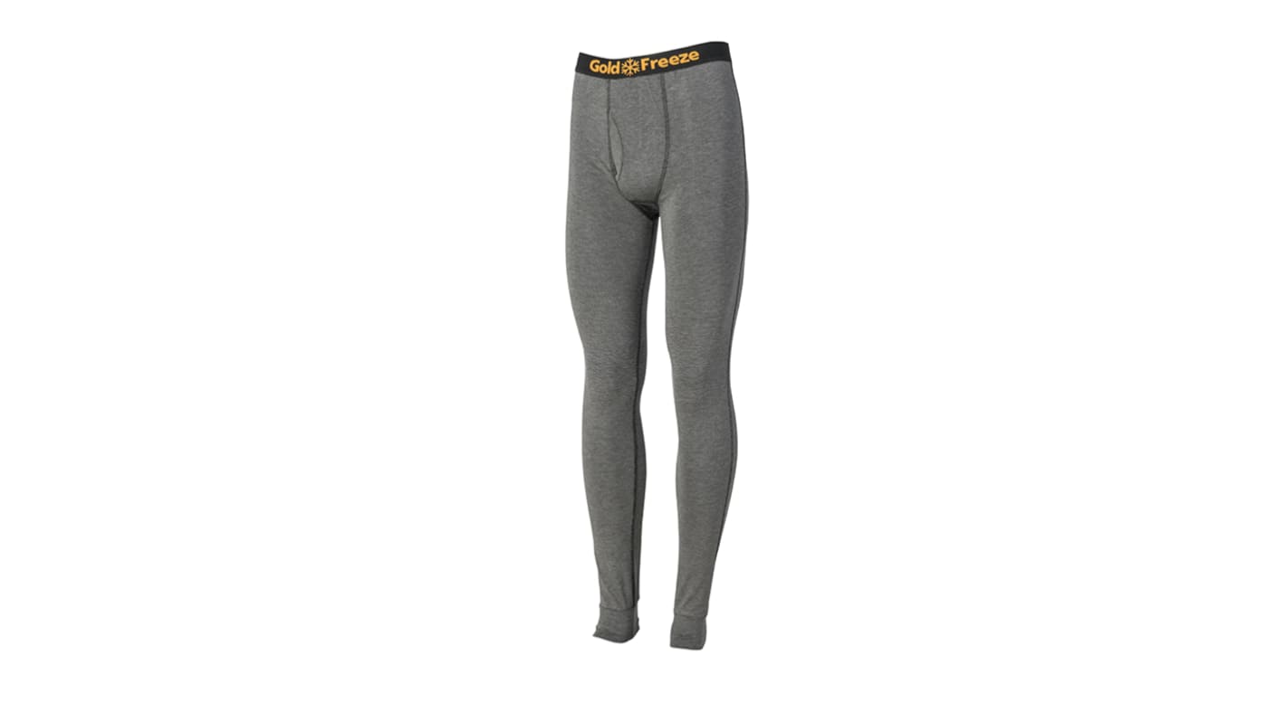 Goldfreeze Grey 7% Coffee Carbon, 7% Cotton, 9% Spandex, 22% Viscose, 55% Polyester Thermal Long Johns, L