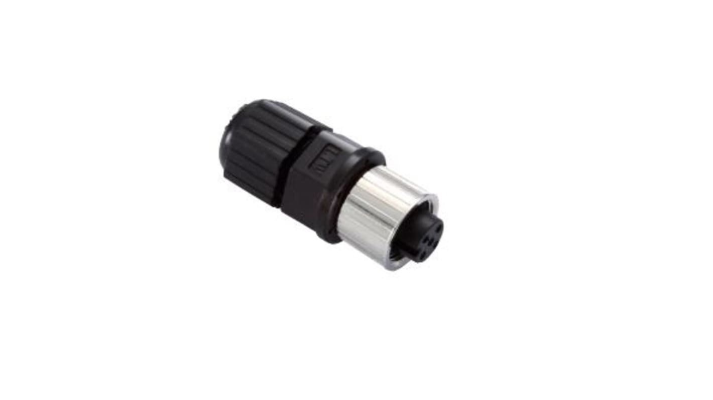 Conector MOXA macho serie M12A de 8 vías hembra, Montaje roscado, IP67