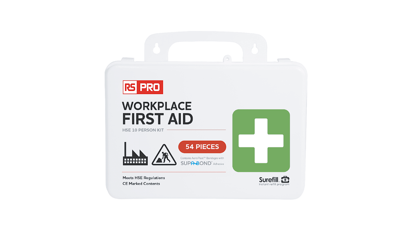 RS PRO First Aid Kit for 10 Person/People, Carrying Case