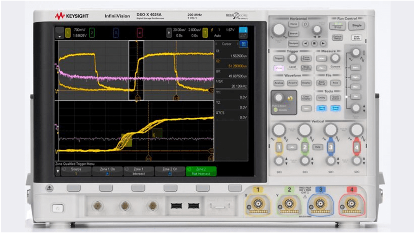 Keysight Technologies DSOX4024G 4000G Series Digital Bench Digital Oscilloscope, 4 Analogue Channels, 200MHz