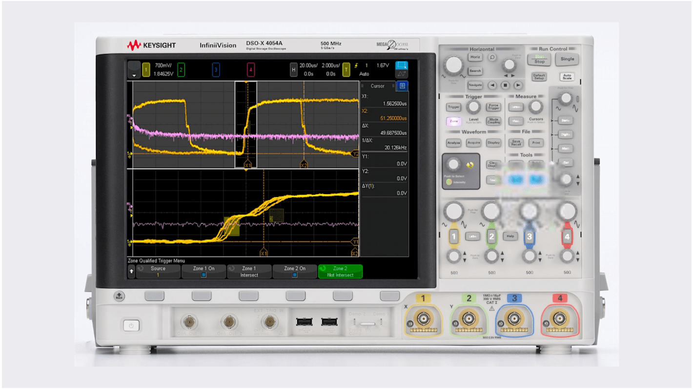 Osciloscopio de banco Keysight Technologies DSOX4054G, canales:4 A, 500MHZ