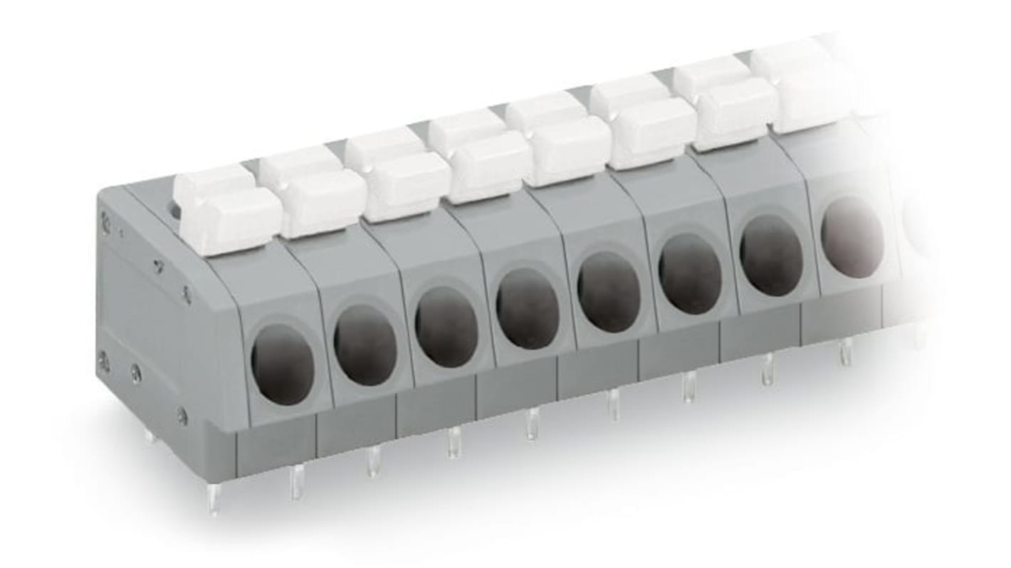 Morsettiera per circuito stampato Wago Femmina a 12 vie, 1 fila, passo 5mm, Montaggio PCB