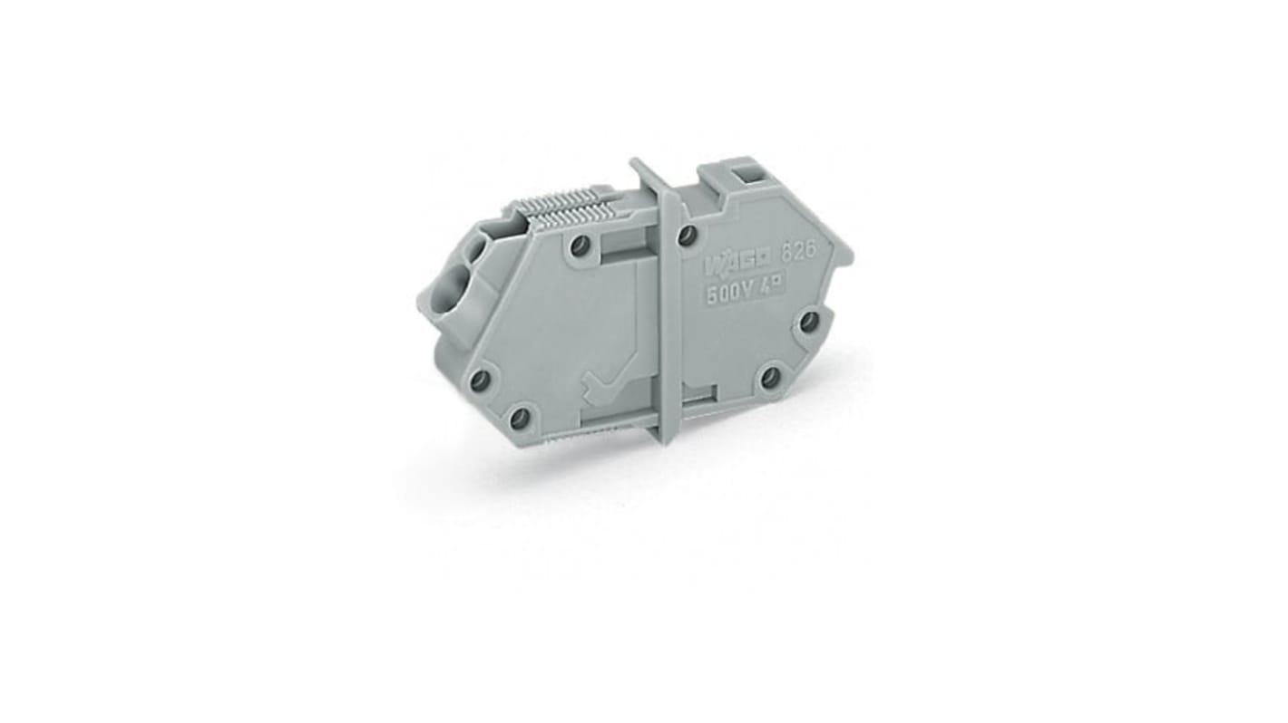 Wago 826 Series Terminal Block, 1-Way, 32A, 28 → 12 AWG Wire, Cage Clamp Termination