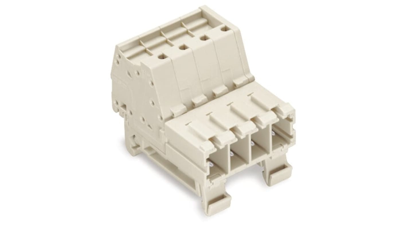 Wago 831 Series Male Connector for Use with Female Connector, 41A, CSA