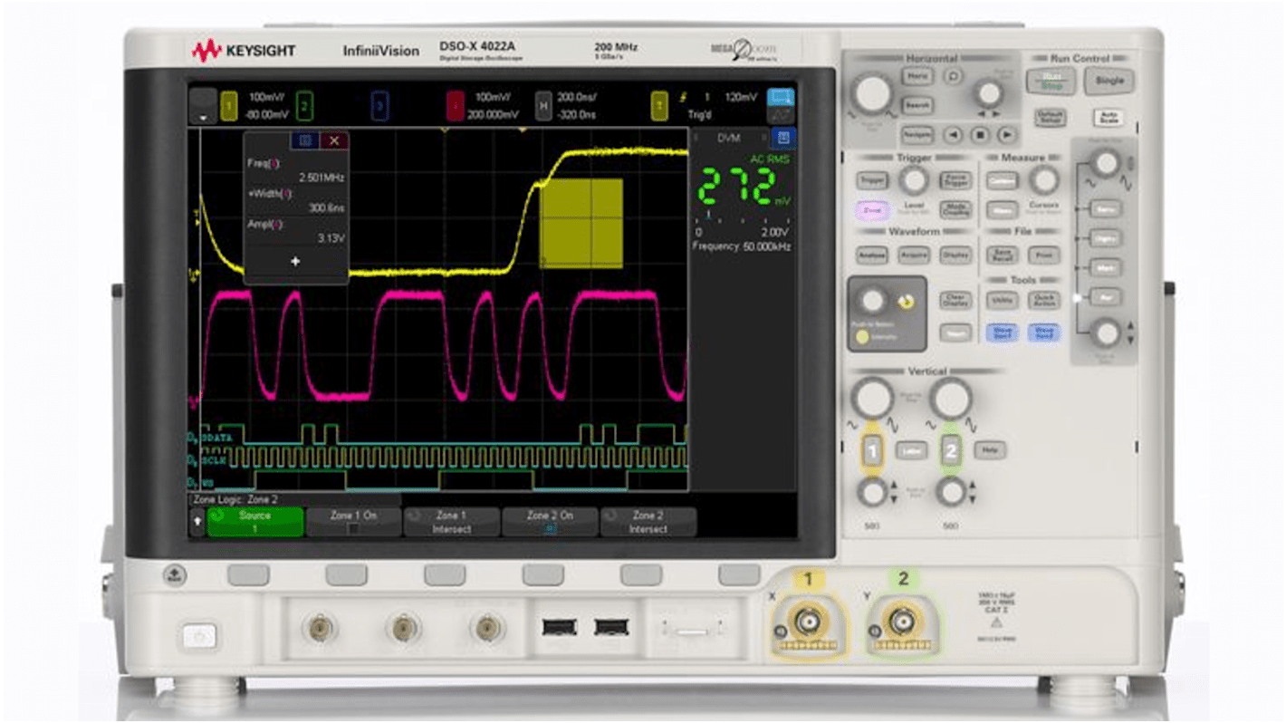 Osciloscopio de banco Keysight Technologies DSOX4022G, calibrado UKAS, canales:2 A, 200MHZ