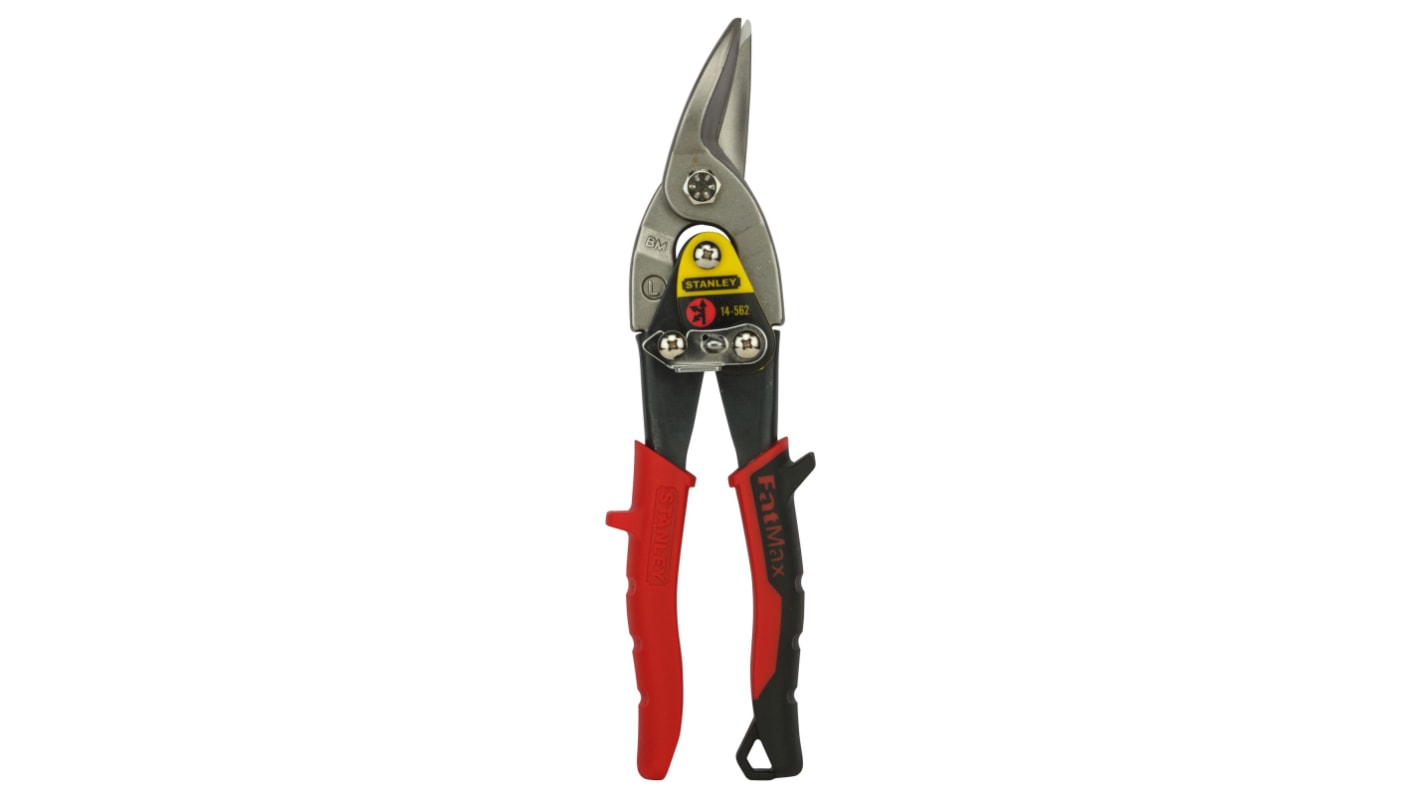 Stanley 250 mm Left Snips for Aluminium, Cardboard, Leather, PVC, Rubber, Steel