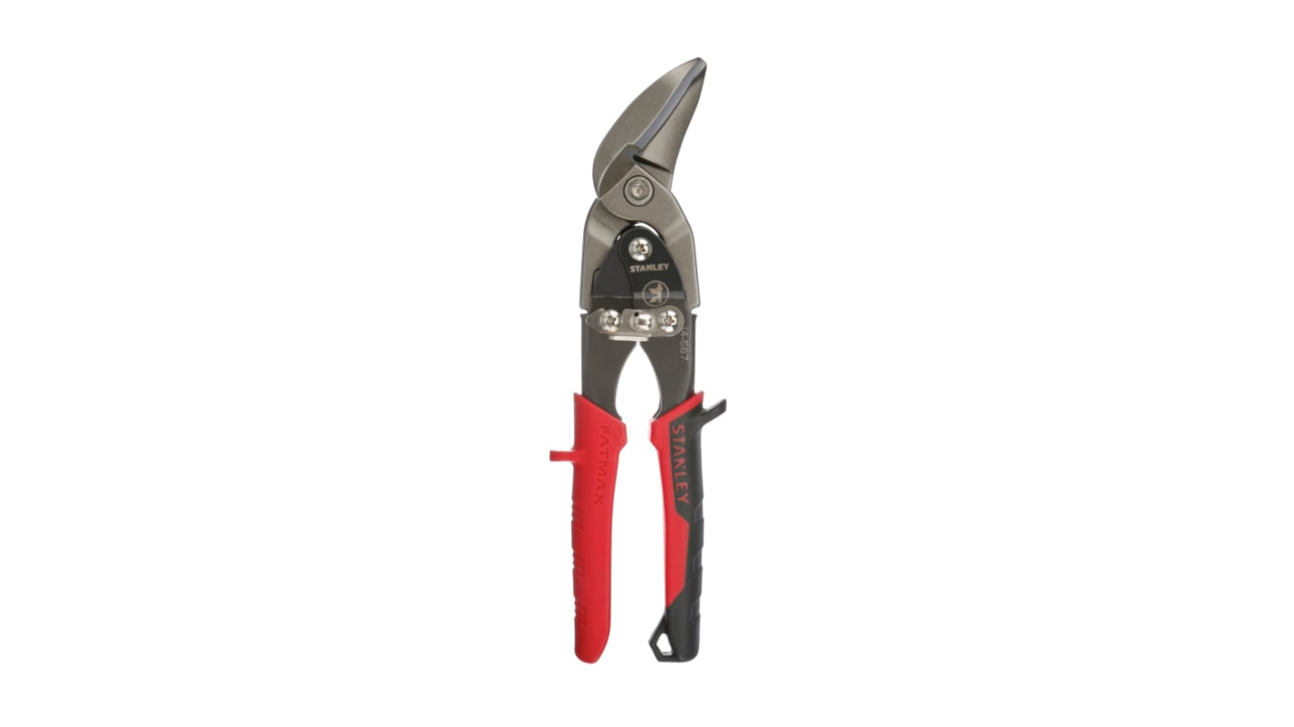 Stanley 250 mm Left Snips for Aluminium, Cardboard, Leather, PVC, Rubber, Steel