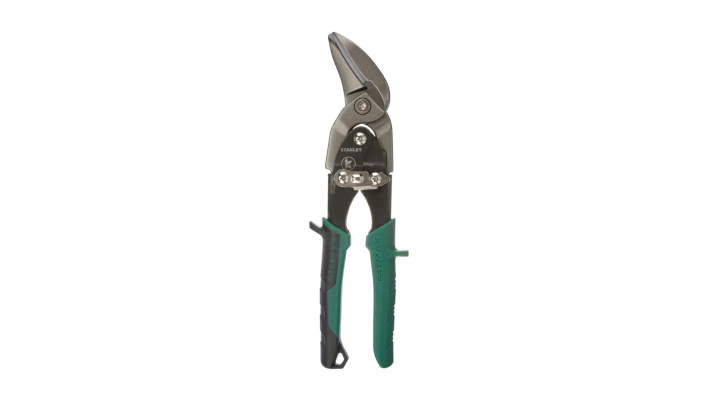 Stanley 250 mm Right Snips for Aluminium, Cardboard, Leather, PVC, Rubber, Steel