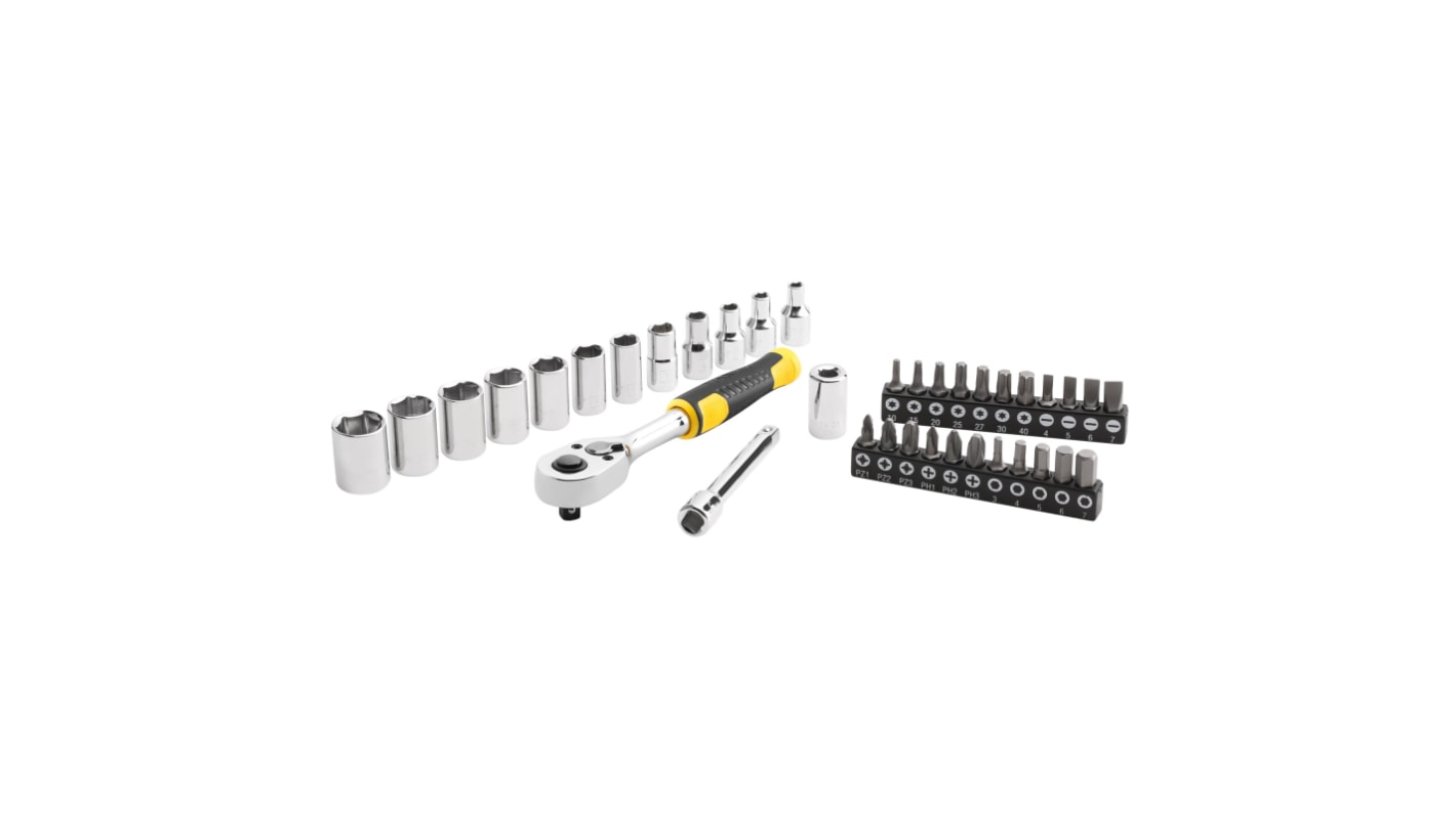 Stanley 37-Piece Imperial, Metric 4.5 mm, 4 mm, 5 mm, 6 mm, 7 mm, 8 mm, 9 mm, 10 mm, 11 mm, 12 mm, 13 mm, 14 mm Bit