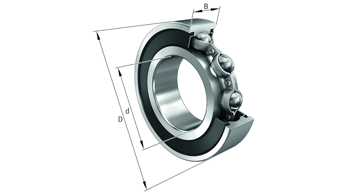 FAG S6009-2RSR-FD Single Row Deep Groove Ball Bearing- Both Sides Sealed 45mm I.D, 75mm O.D