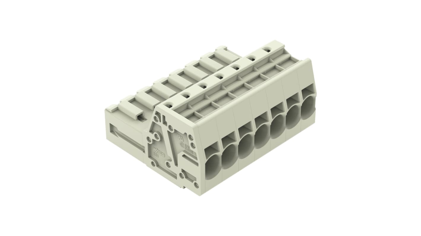 Wago 831 Series Male Connector for Use with Female Connector, 41A, CSA