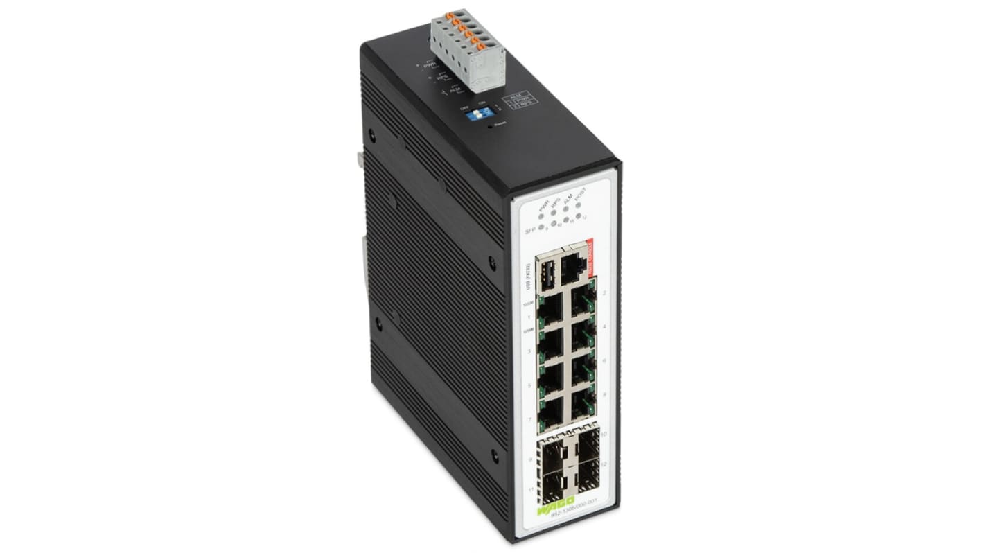 Wago Managed 8 Port Industrial Ethernet Switch RJ-45