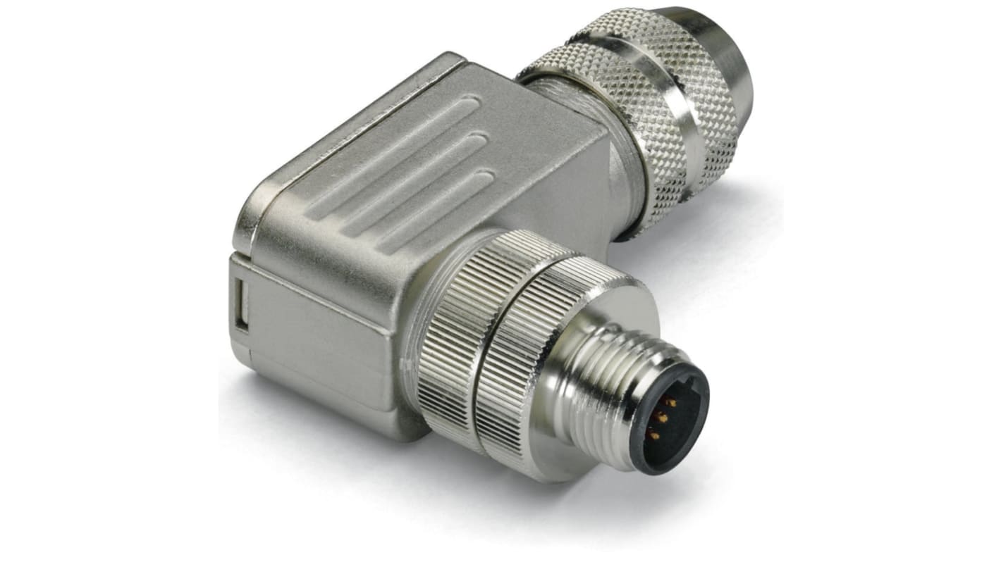 Wago Industrial Circular Connectors, 5 Contacts, Plug-In, M12 Connector, Plug, Male, IP67, 756 Series