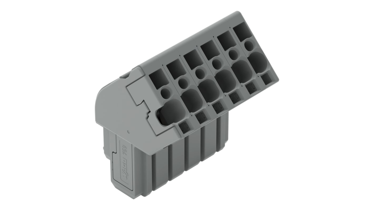 Wago 769 Series Grey Connector, 4mm², 1-Level, Cage Clamp Termination, CSA