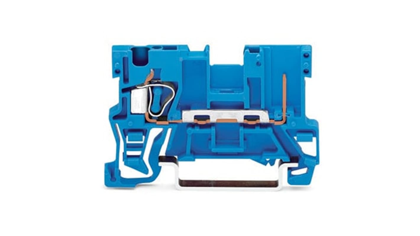 Wago 769 Series Blue Carrier Terminal Block, 4mm², 1-Level, Cage Clamp Termination, CSA