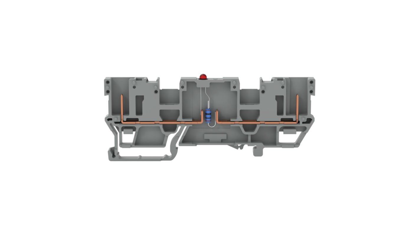 Wago 769 Series Grey Carrier Terminal Block, Wire Termination, CSA