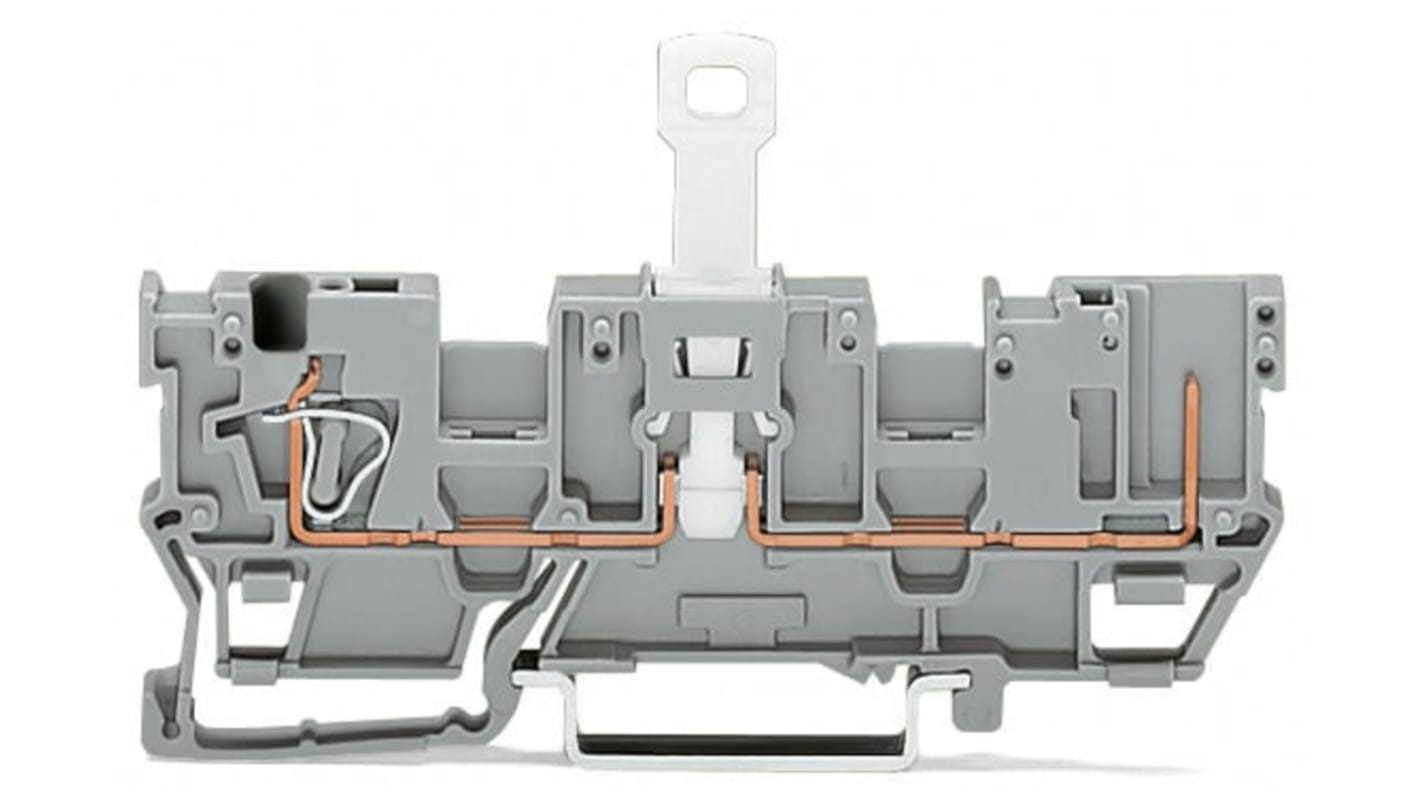 Wago 769 Series Grey Disconnect Terminal Block, 4mm², 1-Level, Cage Clamp Termination, CSA