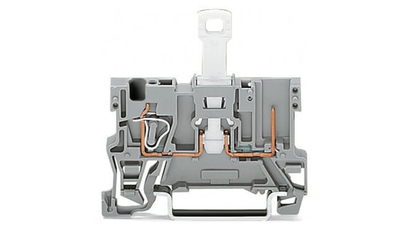 Wago 769 Series Grey Disconnect Terminal Block, 4mm², 1-Level, Cage Clamp Termination, CSA