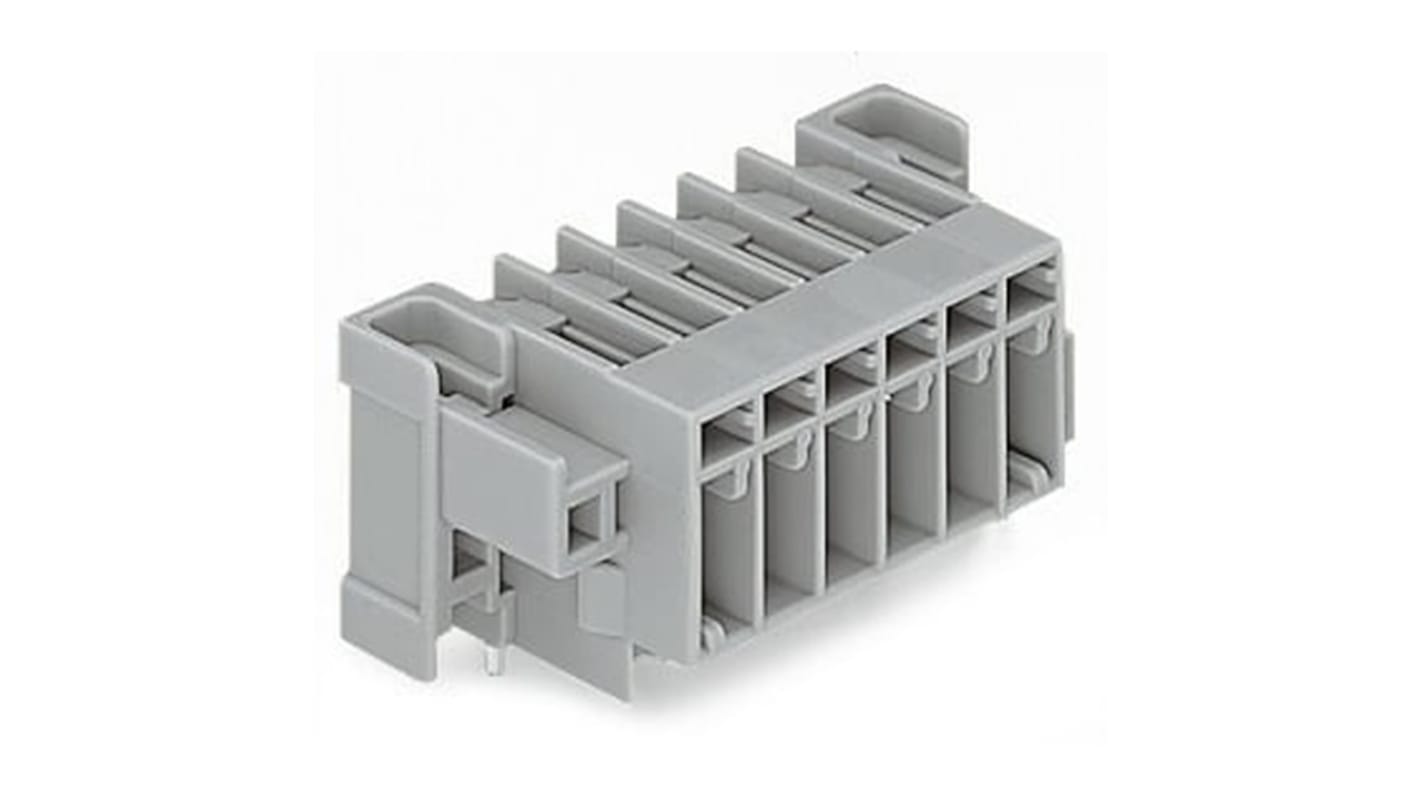 Wago 769 Series Angled PCB Mount PCB Header, 3 Contact(s), 5mm Pitch, 1 Row(s), Shrouded