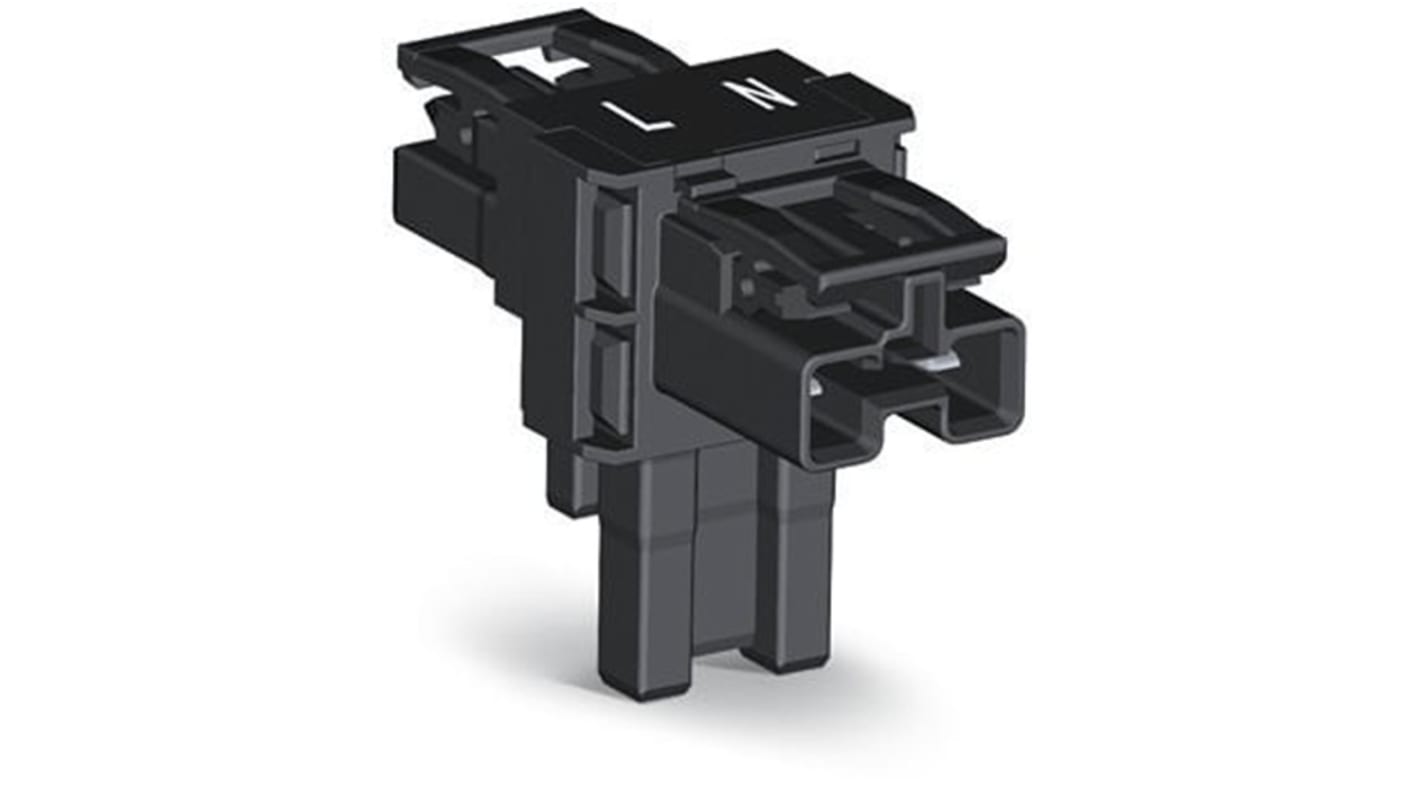 Wago 770 Series Distribution Connector, 2-Pole, Female, Male, Cable Mount, 25A, IP20