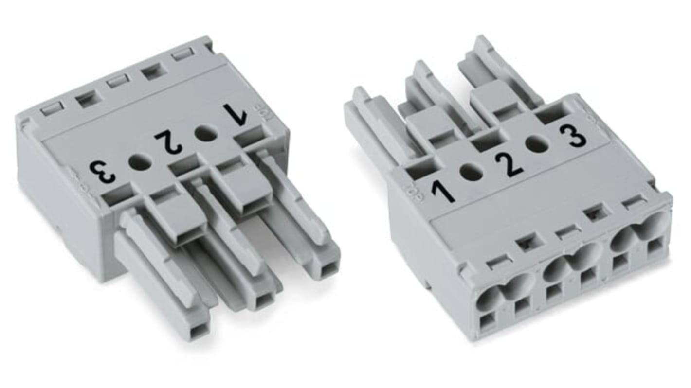 Wago 770 Series Socket, 3-Pole, Female, Cable Mount, 25A, IP20