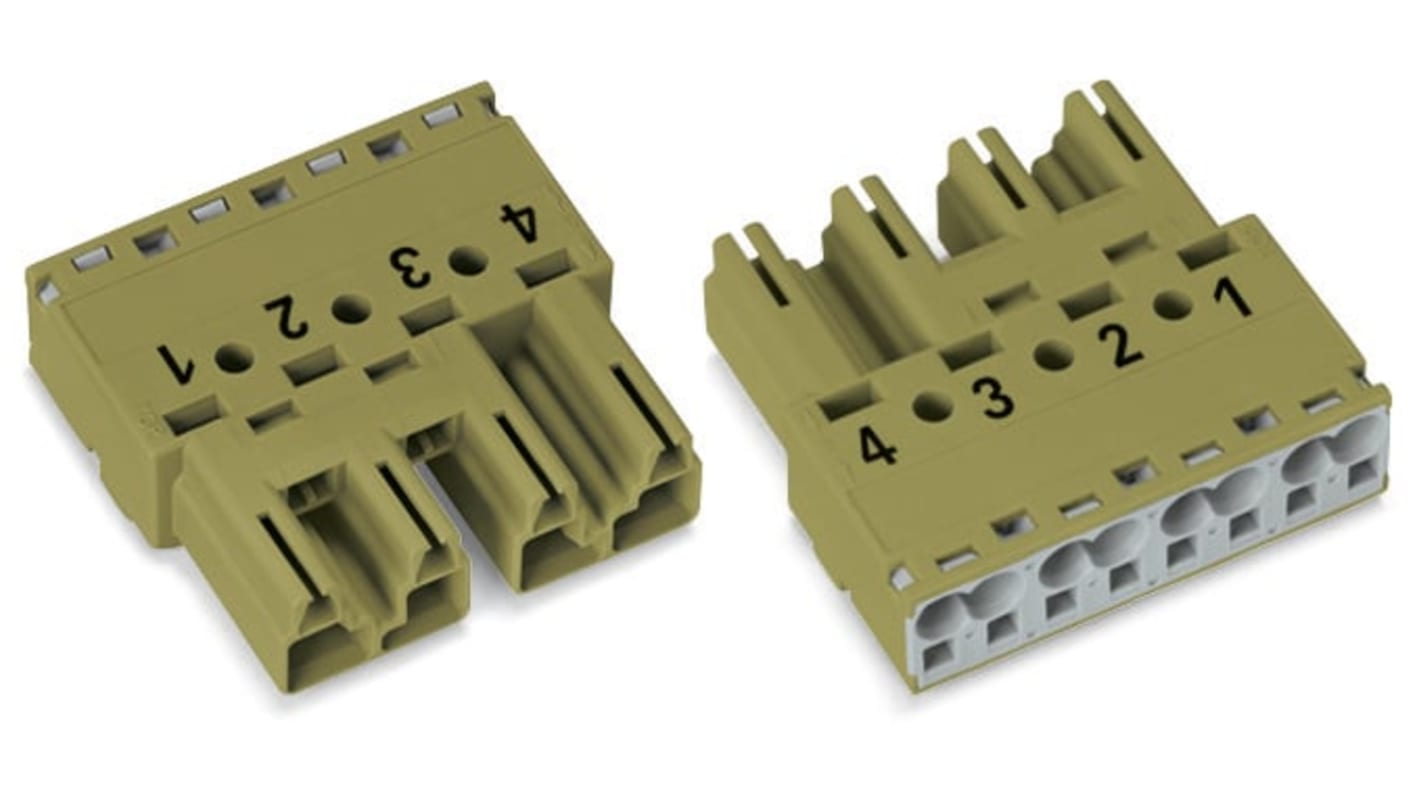 Connettore per illuminazione Wago, 4 poli, Montaggio su cavo