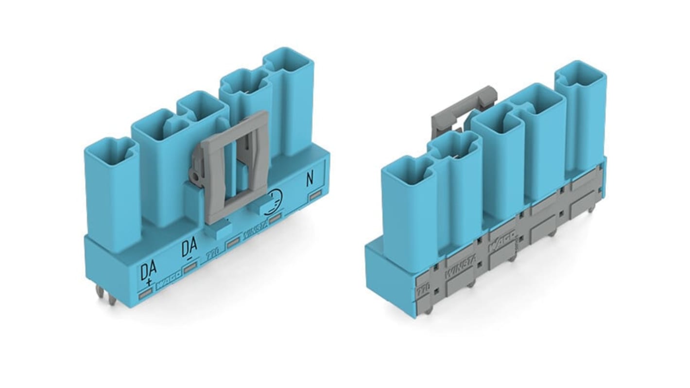 Wago 770 Series Straight PCB Mount PCB Header, 5 Contact(s), 10mm Pitch, 1 Row(s), Shrouded