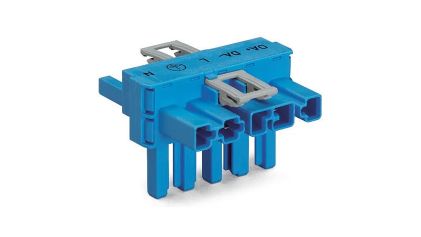 Wago 770 Series Distribution Connector, 5-Pole, Female, Male, Cable Mount, 25A, IP20