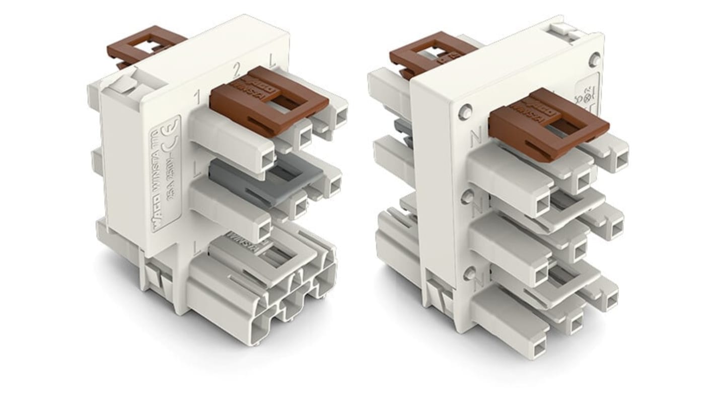 Conector de iluminación Hembra, Macho 770, 3 Polos, Montaje de Cable, 25A, IP20