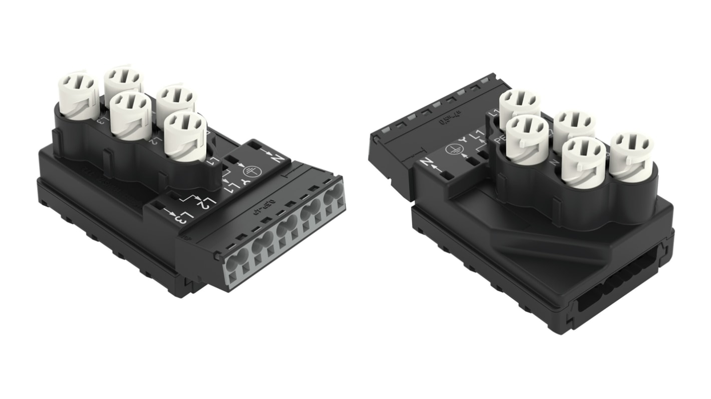 Conector de iluminación 772, 5 Polos, Montaje de Cable, 25A, IP20