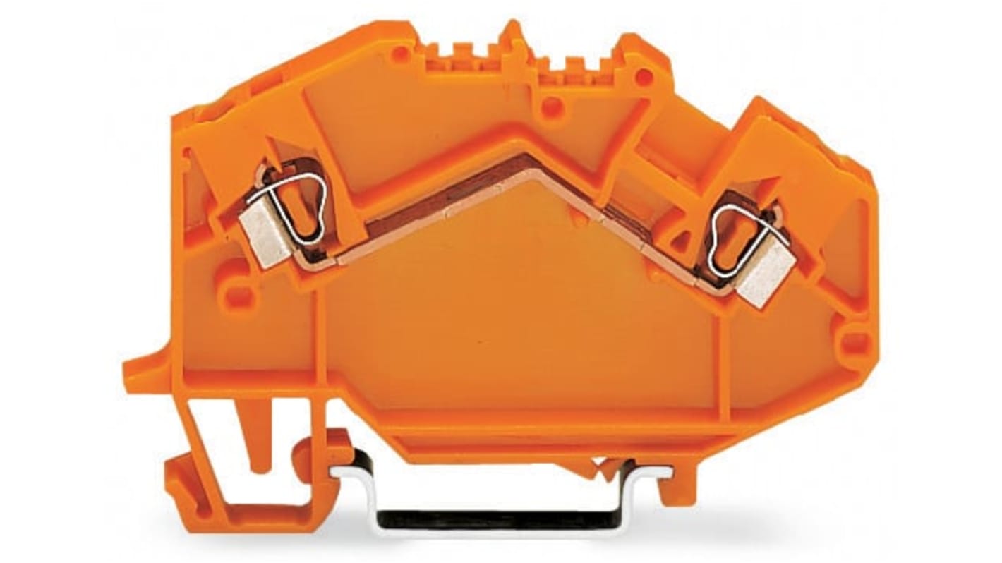 Wago 780 Series Orange Terminal Block, 2.5mm², 1-Level, Cage Clamp Termination, CSA