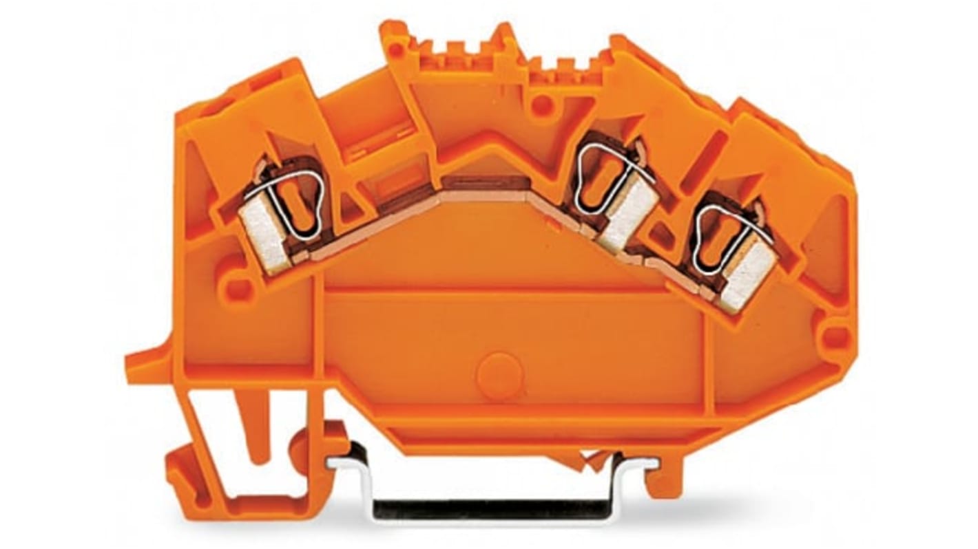 780-654 | Wago 780 Series Orange Terminal Block, 2.5mm², 1-Level, Cage ...
