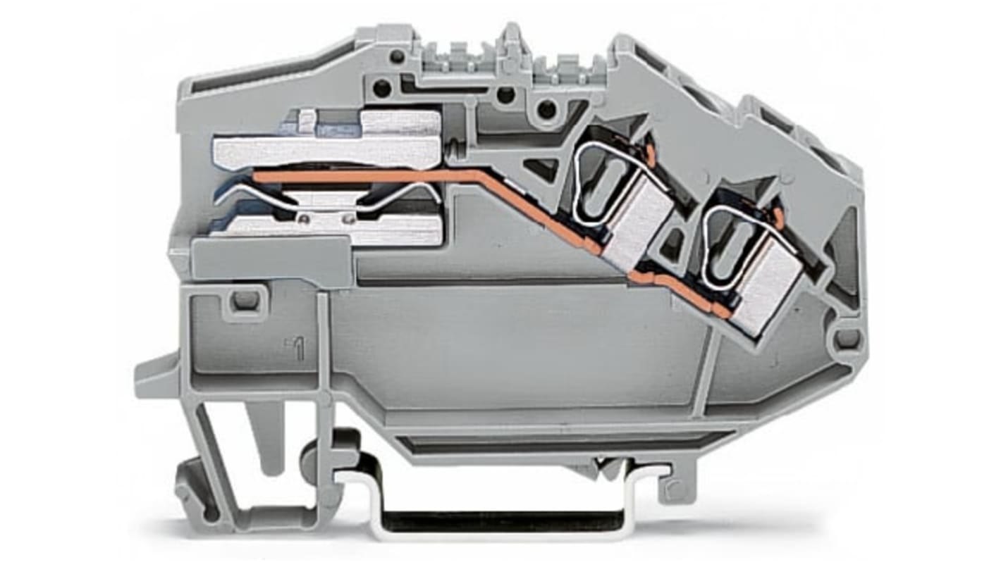 Wago 781 Series Grey Disconnect Terminal Block, 4mm², 1-Level, Cage Clamp Termination, CSA